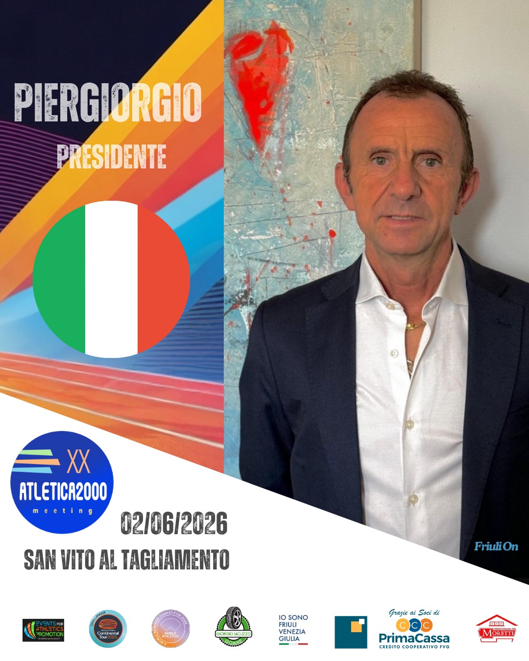XX Meeting Atletica 2000 — San Vito al Tagliamento, 2 giugno 2026